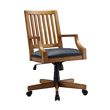 Flex Swivel-Tilt Office Desk Chair with Upholstered Seat
